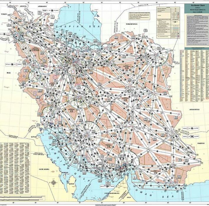 📸 مسیرهای هوایی آسمان ایران 🇮 🇷 - عکس ویسگون