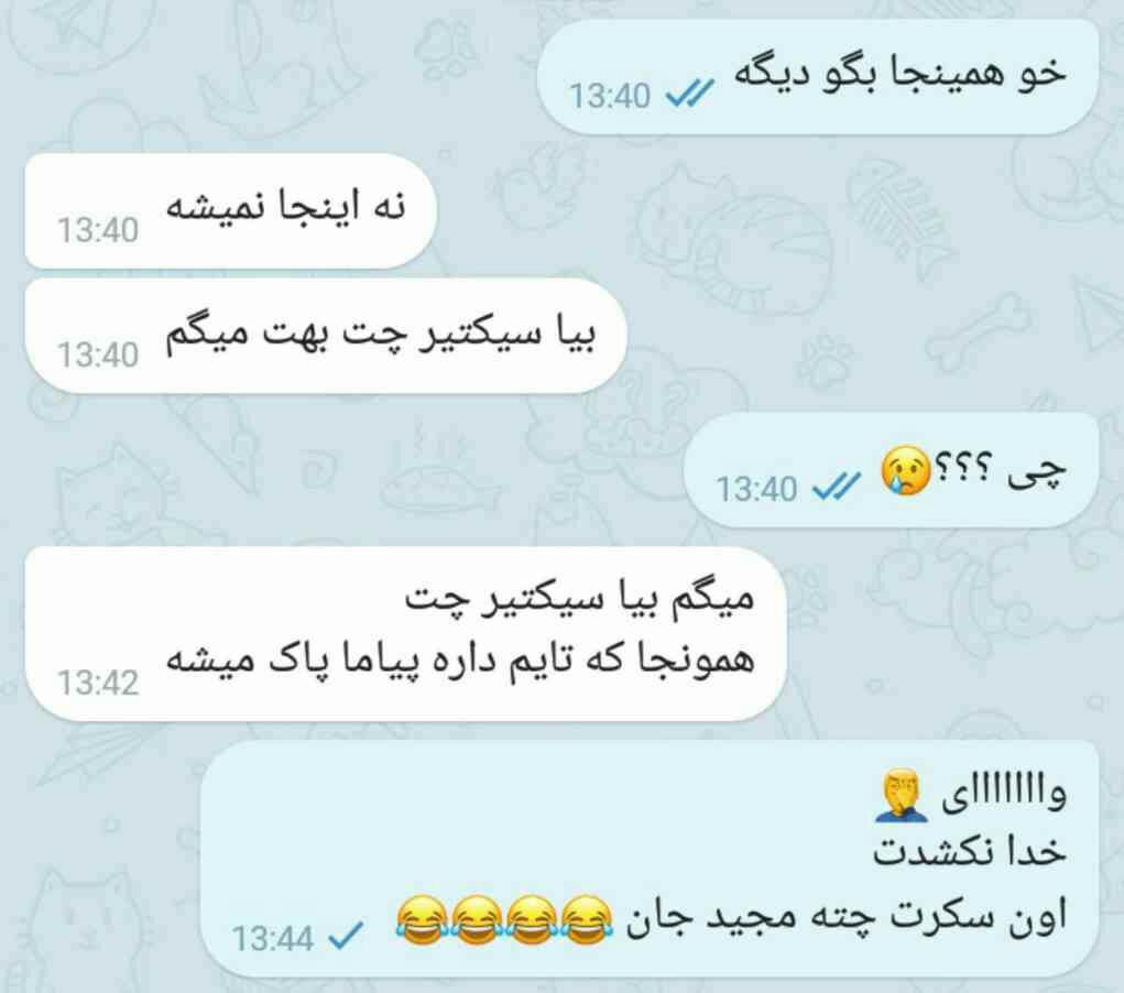 سیکتیر چت 😂 😂 😂 😂 😂 😂 - عکس ویسگون